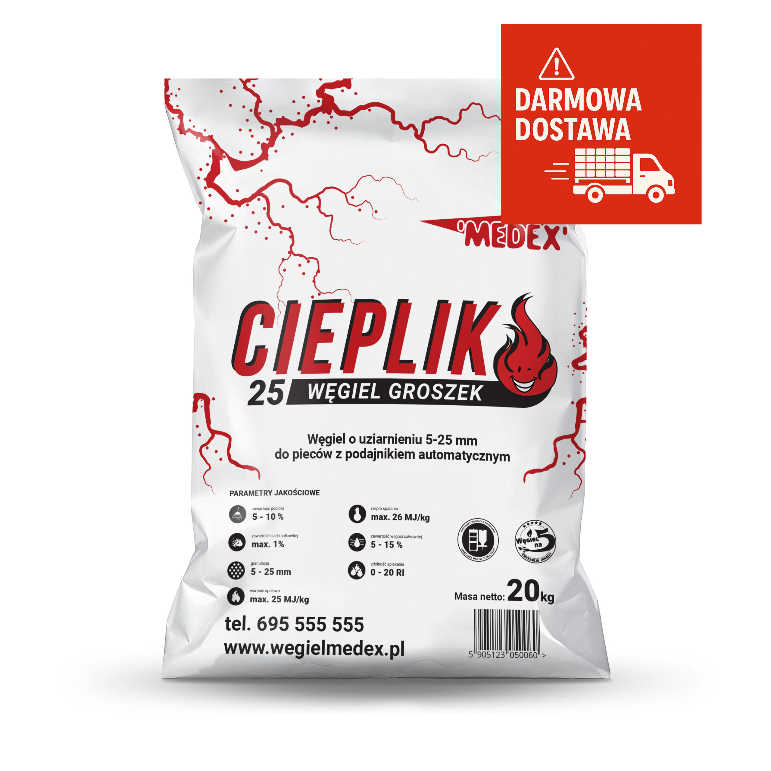 Węgiel groszek workowany Cieplik